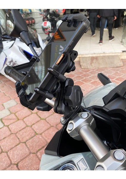 Motosiklet Telefon Tutucu Titreşim Önleyici M.t Ayna Bağlantılı