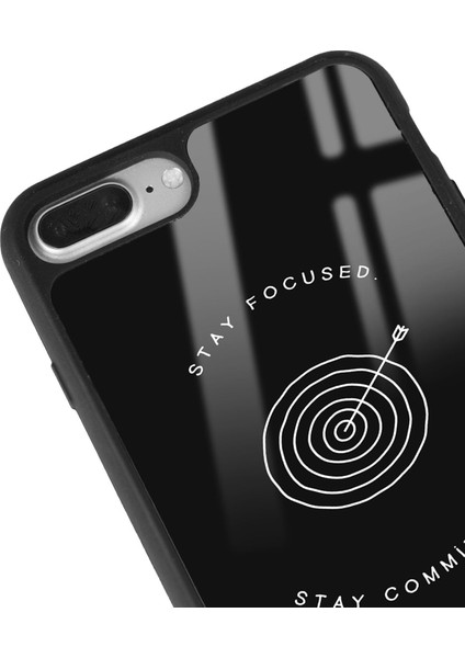Apple iPhone 7 Plus - 8 Plus Stay Focused Tasarımlı Glossy Telefon Kılıfı modelleri