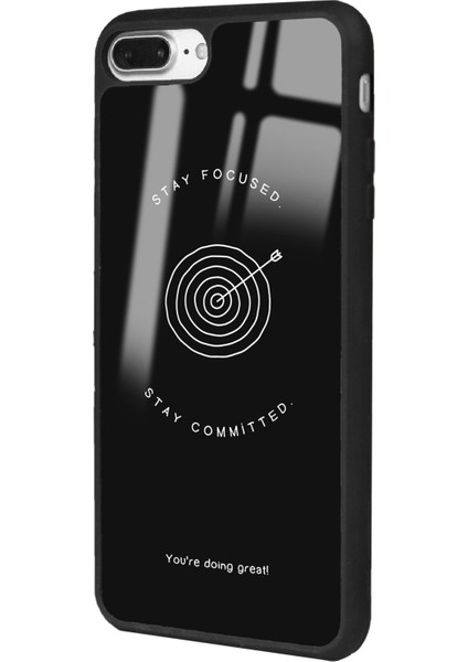 Apple iPhone 7 Plus - 8 Plus Stay Focused Tasarımlı Glossy Telefon Kılıfı fırsatları