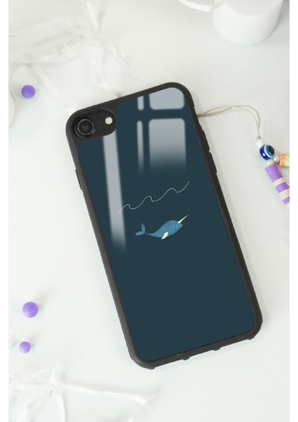 Apple iPhone 7 - 8 - Se Doodle Fish Tasarımlı Glossy Telefon Kılıfı