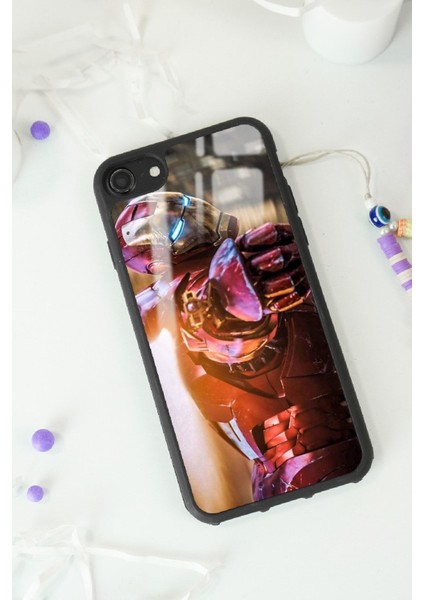 Apple iPhone 7 - 8 - Se Iron Man Tasarımlı Glossy Telefon Kılıfı