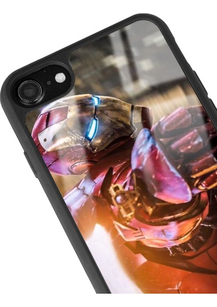 Apple iPhone 7 - 8 - Se Iron Man Tasarımlı Glossy Telefon Kılıfı