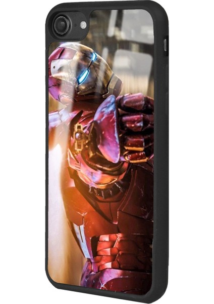 Apple iPhone 7 - 8 - Se Iron Man Tasarımlı Glossy Telefon Kılıfı