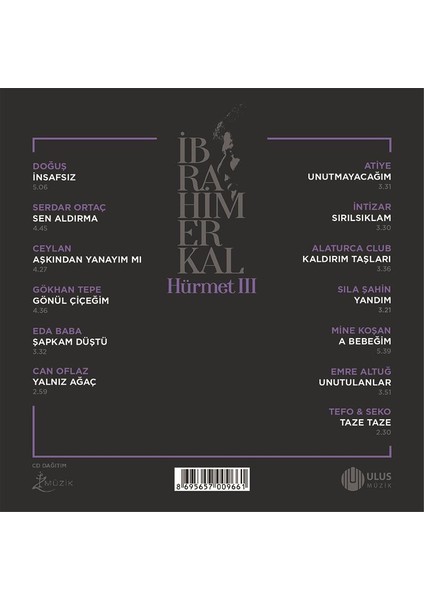 İbrahim Erkal - Hürmet - Vol. 3 (CD)