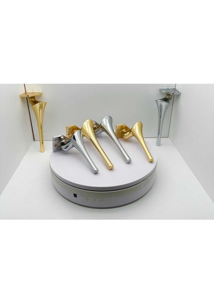 Elegant Gold Mobilya Koltuk Ayağı Chester Komidin Tv Ünitesi Vestiyer Ayağı 21 cm 8 Adet indirimleri