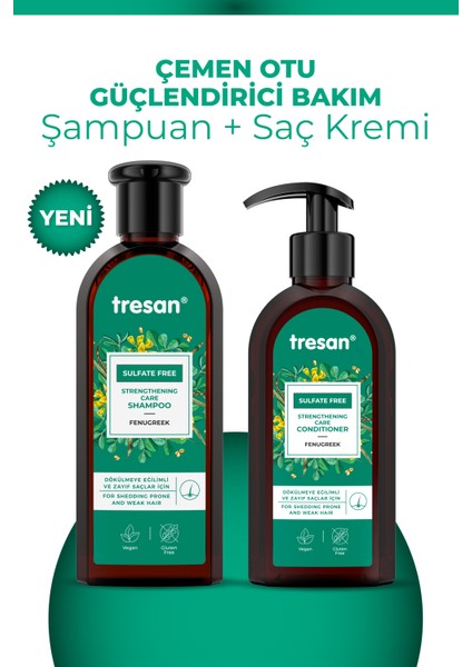 Çemen Otu Güçlendirici Sülfatsız Bakım Şampuanı 300 ml + Saç Kremi 300 ml