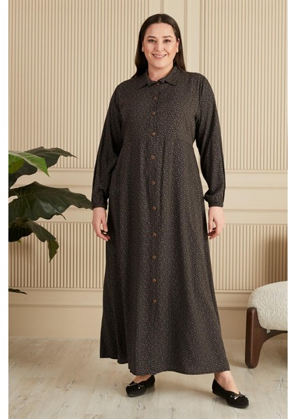 Kadin Buyuk Beden Çıtır Desen Yazlik Tesettur Elbise fiyatları