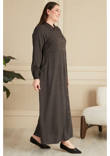 Kadin Buyuk Beden Çıtır Desen Yazlik Tesettur Elbise indirimleri