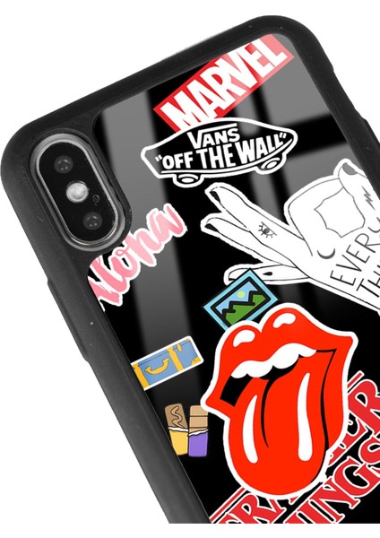 Apple iPhone x - Xs Sticker Tasarımlı Glossy Telefon Kılıfı fiyatları