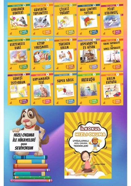 1. Sınıflar Için (15 Kitap) Petek Kitaplarım - Hızlı Okuma