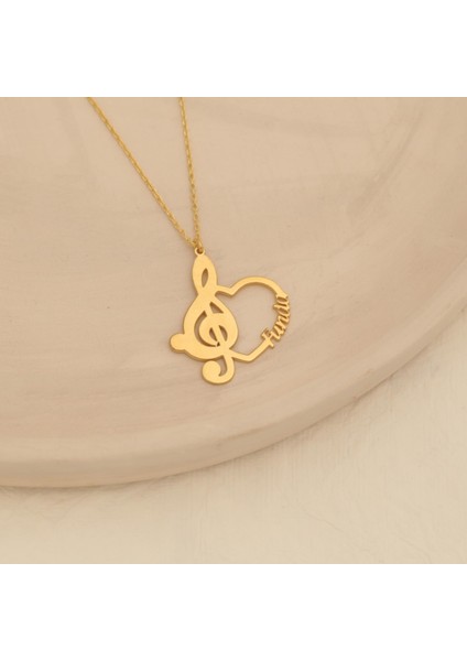 925 Ayar Gümüş Kişiye Özel Isim Yazılı Melodi Kolye