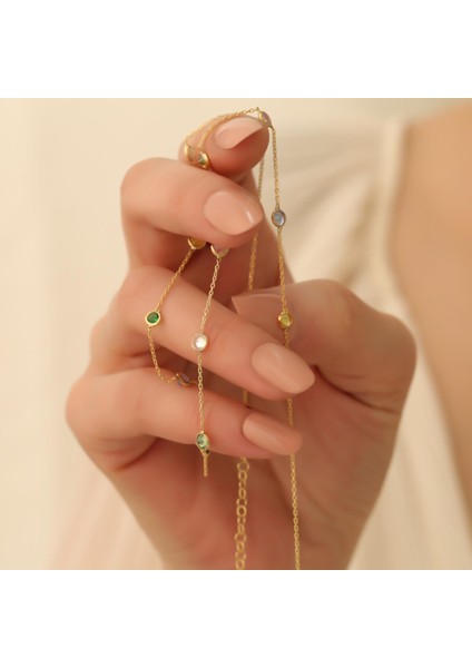 925 Ayar Gümüş Renkli Taşlı Tiffany Kolye indirimleri