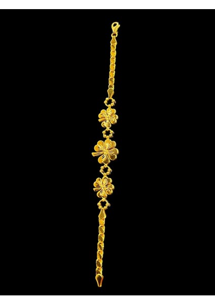 9 gr (Gram) Pullu Kalemli Yonca Bileklik Yatırımlık 22 Ayar Altın