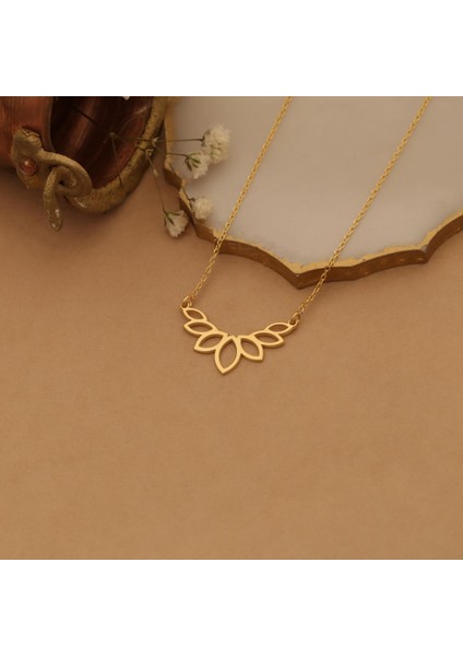 925 Ayar Gümüş Lotus Çiçeği Kolye indirimleri