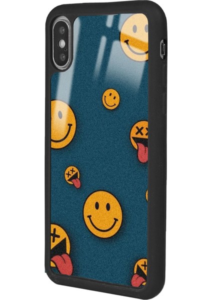 Apple iPhone x - Xs Retro Emoji Tasarımlı Glossy Telefon Kılıfı fırsatları