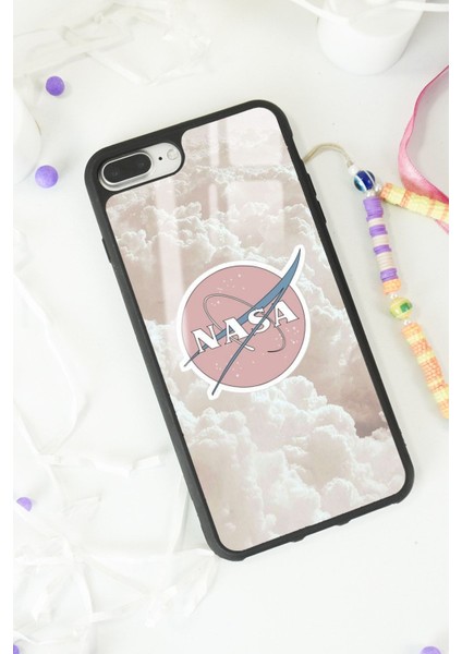 Apple iPhone 7 Plus - 8 Plus Cloud Nasa Tasarımlı Glossy Telefon Kılıfı