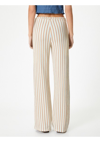 Bol Paça Pantolon Yüksek Bel Beli Bağlamalı fırsatları