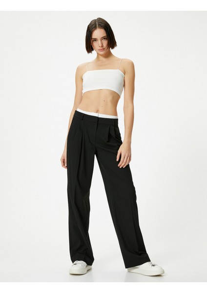 Basic Crop Atlet Ince Askılı Ribanalı Pamuklu Slim Fit
