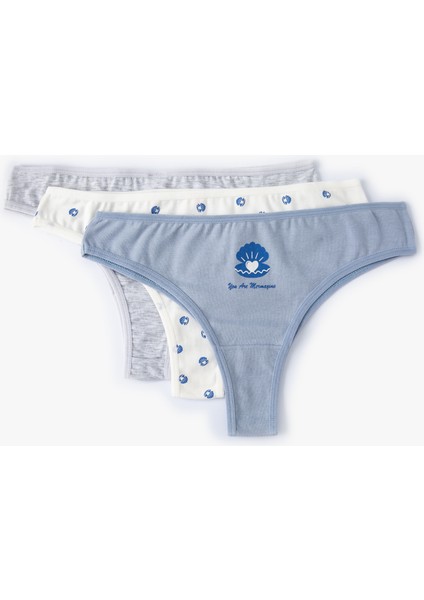 Brazilian Külot 3'lü Paket Baskılı Pamuklu fiyatları