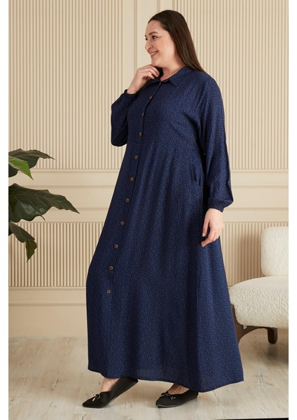 Kadin Buyuk Beden Çıtır Desen Yazlik Tesettur Elbise fırsatları