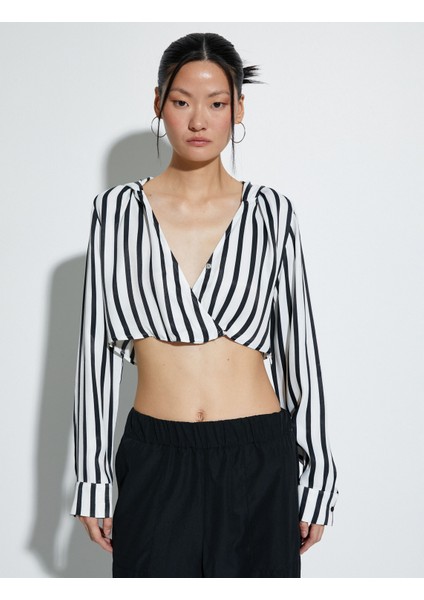 Kapşonlu Crop Bluz V Yaka modelleri