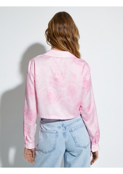 Crop Gömlek Floral Desenli fırsatları