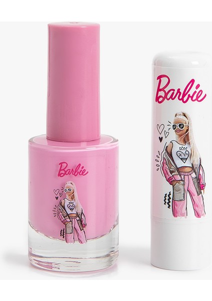 Barbie Temalı Dudak Nemlendirici ve Oje Lisanslı