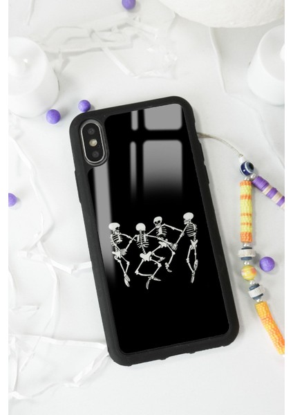 Apple iPhone x - Xs Dancer Skeleton Tasarımlı Glossy Telefon Kılıfı fiyatları