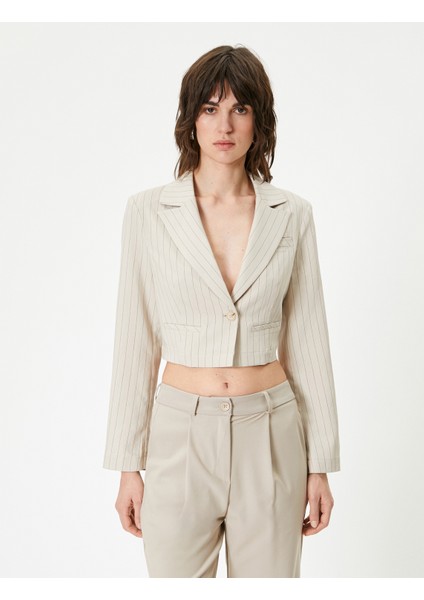 Crop Blazer Ceket Uzun Kollu modelleri