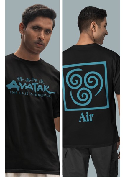Avatar Hava Krallığı Sırt Baskılı T-Shirt Unisex The Last Airbender Baskılı T-Shirt