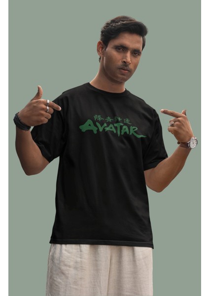 Avatar Toprak Krallığı Sırt Baskılı T-Shirt Unisex The Last Airbender Baskılı T-Shirt
