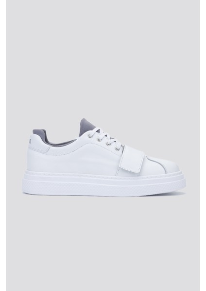 Aegiserkek Beyaz/gri Deri Sneakers & Spor Ayakkabı 352 20251 Erk Ayk Y24