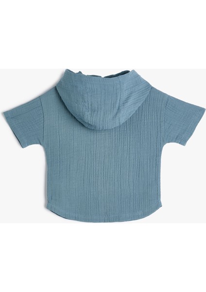 Kapşonlu Gömlek Kısa Kollu Pamuklu fiyatları