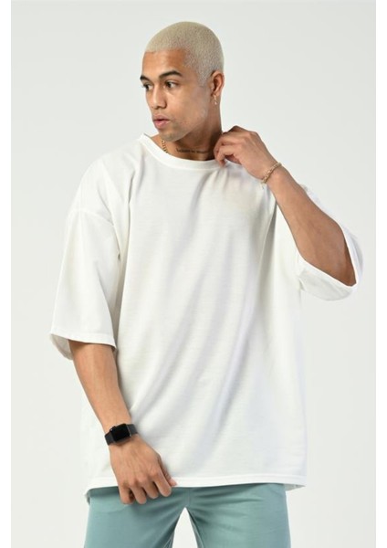 Erkek Oversize Pamuklu T-Shirt