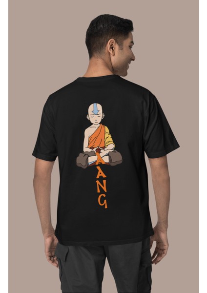 Avatar Aang Sırt Baskılı T-Shirt Unisex Son Hava Bükücü Baskılı T-Shirt modelleri