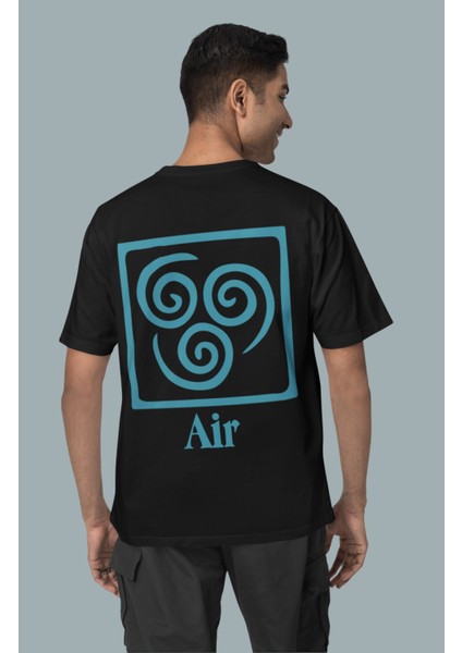 Avatar Hava Krallığı Sırt Baskılı T-Shirt Unisex The Last Airbender Baskılı T-Shirt modelleri