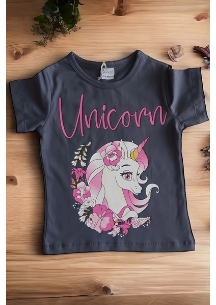 Unicorn Desenli Pembe Renk Taytlı Takım