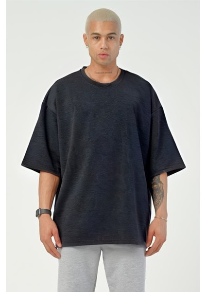 Erkek Oversize Pamuklu T-Shirt