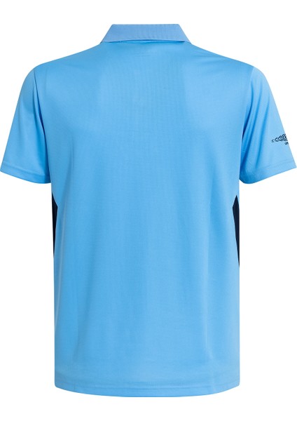 Erkek Mavi Polo Yaka Spor T-Shirt - TF-0208 Umbro Camp Polo T-Shirt Blue - Erkek Siyah Polo Yaka Antrenman T-Shirtü