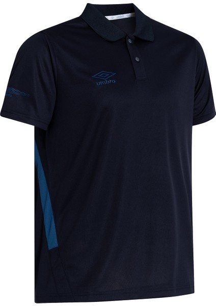 Erkek Lacivert Polo Yaka Spor T-Shirt - TF-0208 Umbro Camp Polo T-Shirt Dark Blue - Erkek Lacivert Polo Yaka Antrenman T-Shirtü
