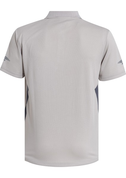 Erkek Gri Polo Yaka Spor T-Shirt - TF-0208 Umbro Camp Polo T-Shirt Grey - Erkek Gri Polo Yaka Antrenman T-Shirtü