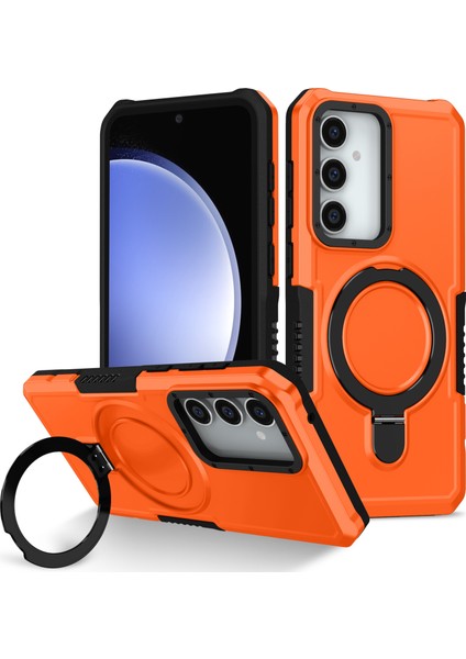 Samsung Galaxy S23 Fe Hybrıd Tpu+Pc Kickstand Anti-Cratch Telefon Koruyucusu Telefon Kılıfı (Yurt Dışından)