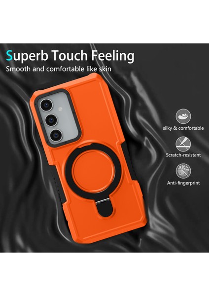 Samsung Galaxy S23 Fe Hybrıd Tpu+Pc Kickstand Anti-Cratch Telefon Koruyucusu Telefon Kılıfı (Yurt Dışından) modelleri