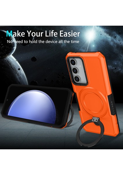 Samsung Galaxy S23 Fe Hybrıd Tpu+Pc Kickstand Anti-Cratch Telefon Koruyucusu Telefon Kılıfı (Yurt Dışından) fırsatları