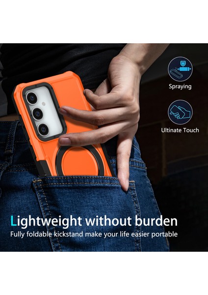 Samsung Galaxy S23 Fe Hybrıd Tpu+Pc Kickstand Anti-Cratch Telefon Koruyucusu Telefon Kılıfı (Yurt Dışından) indirimleri