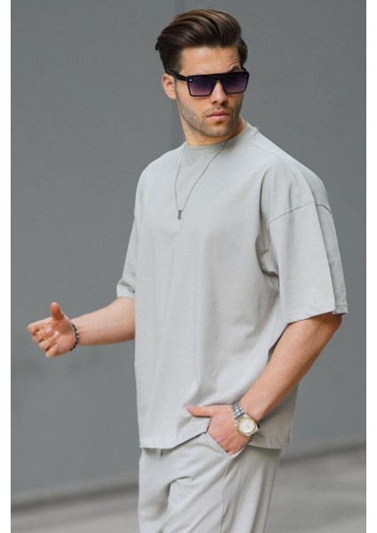 Erkek Pamuklu Kısa Kollu Bol Kalıp T-Shirt