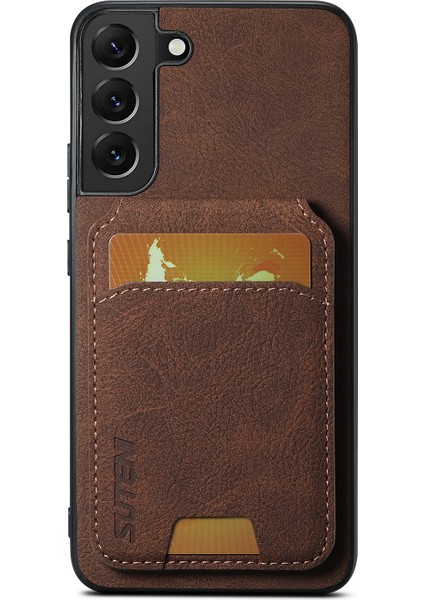 Samsung Galaxy S22+ 5g Litchi Doku Deri+ Tpu Kartı Yuvaları Telefon Kılıfı (Yurt Dışından)