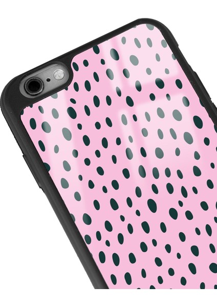 Apple iPhone 6 Plus - 6s Plus Pembe Benek Tasarımlı Glossy Telefon Kılıfı modelleri