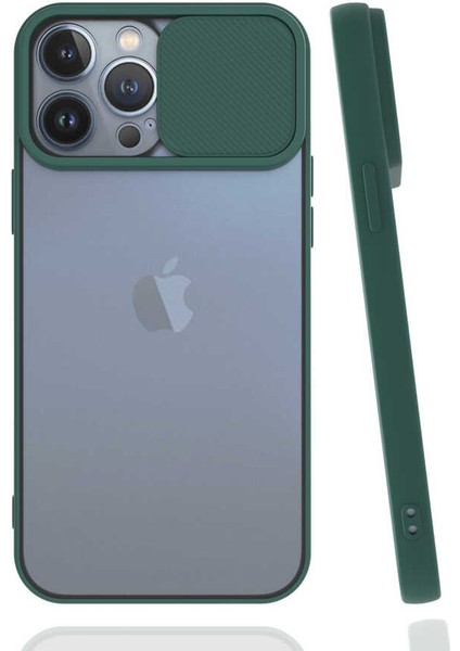 Apple iPhone 13 Pro Max - Uyumlu Lensi Kapak-Koyu Yeşil