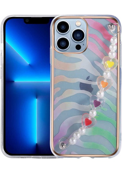 Apple iPhone 12 Pro Max - Uyumlu Pilla Kapak-Pembe-Yeşil